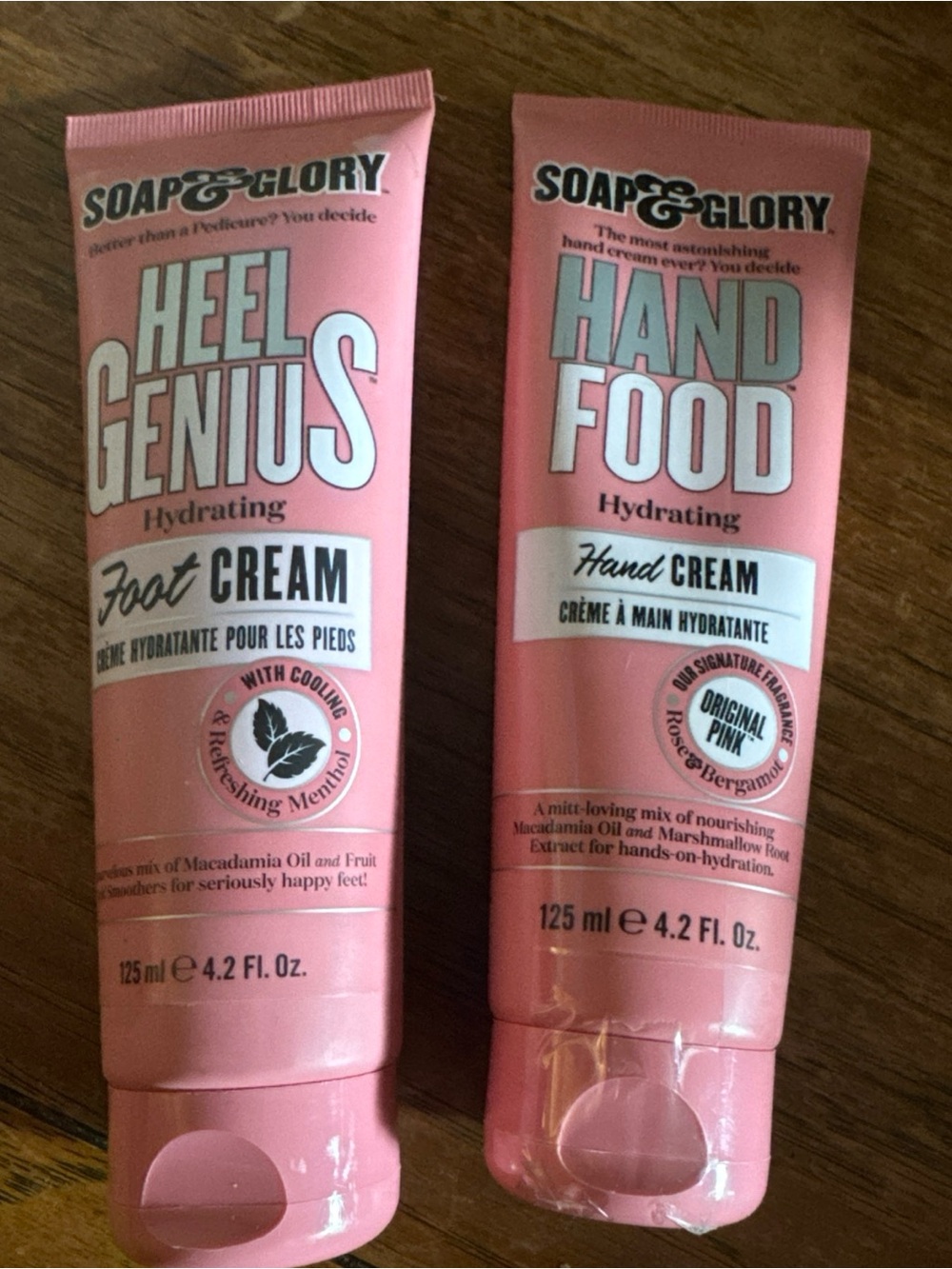Soap & Glory Pink Heel Genius Foot Cream + Hand Food Hand Cream Duo